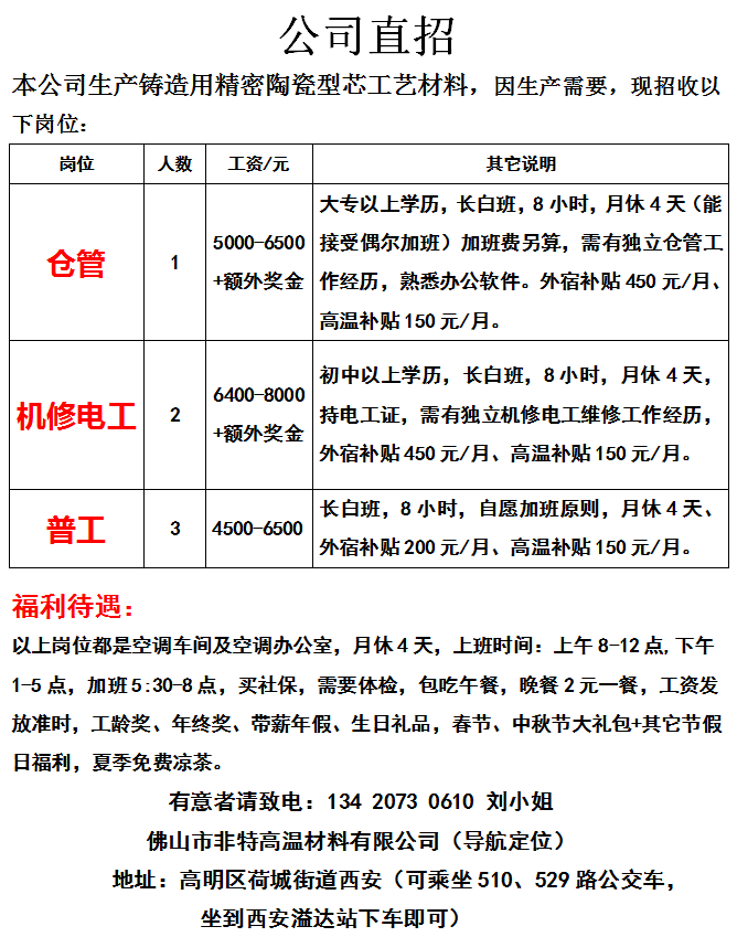 合隆工厂最新招聘信息概览