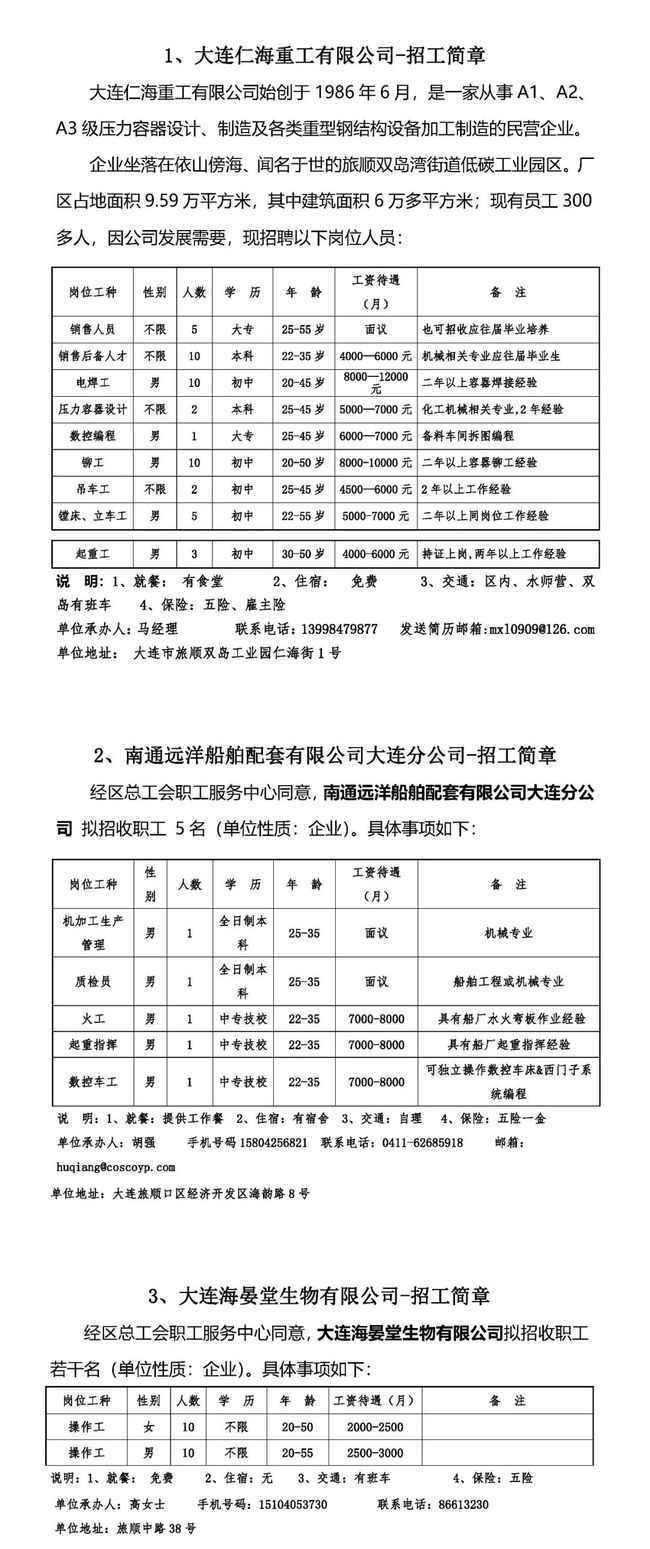 旅顺最新招聘信息全面汇总